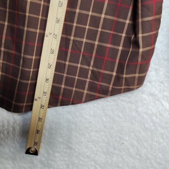 Brooks Brothers Long Sleeve Button Shirt Men's L Plaid Non-Iron Brown - Picture 8 of 9